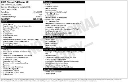2005 Nissan Pathfinder XE